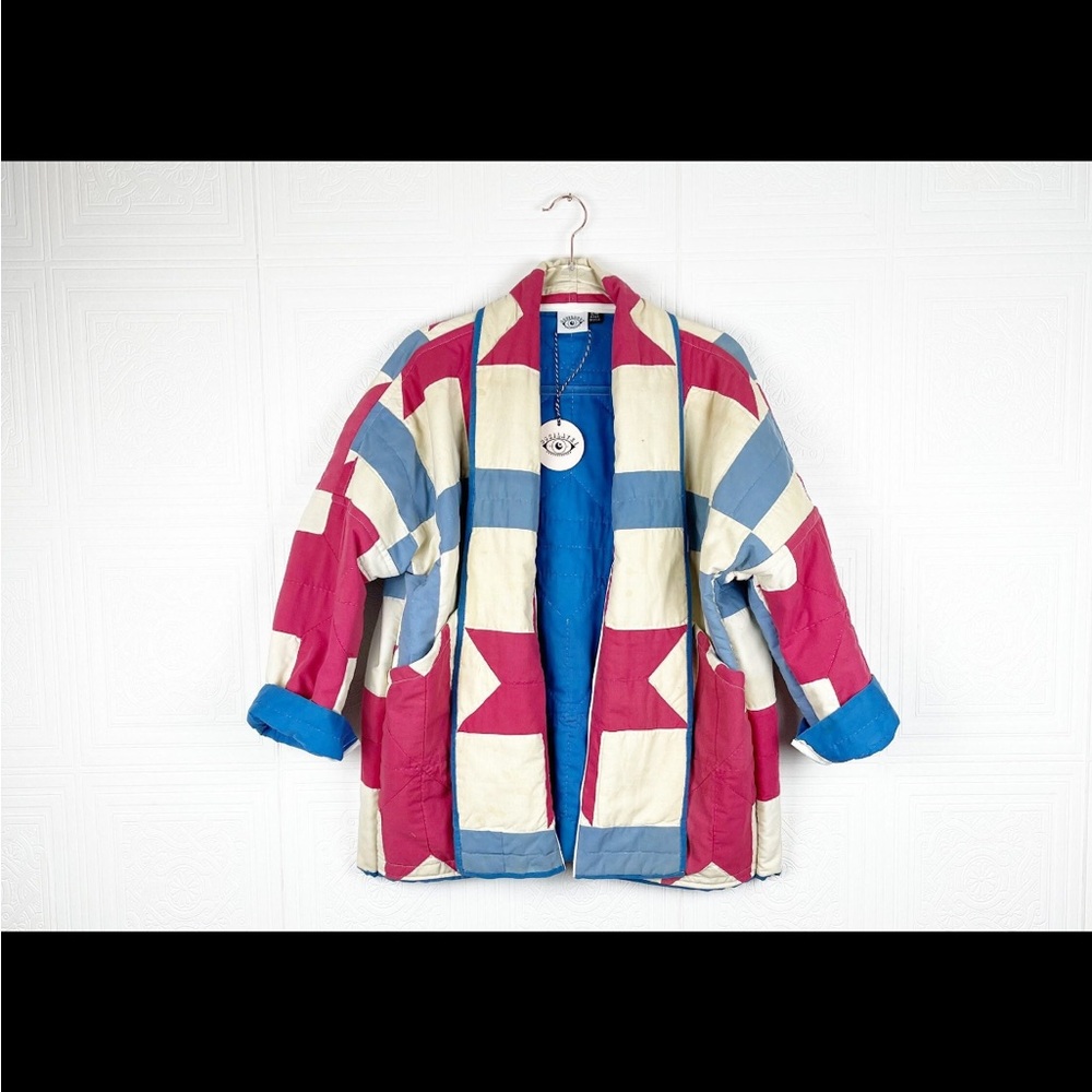 Colorful Quilt Sweater Jacket - similar to Lady Labcaster